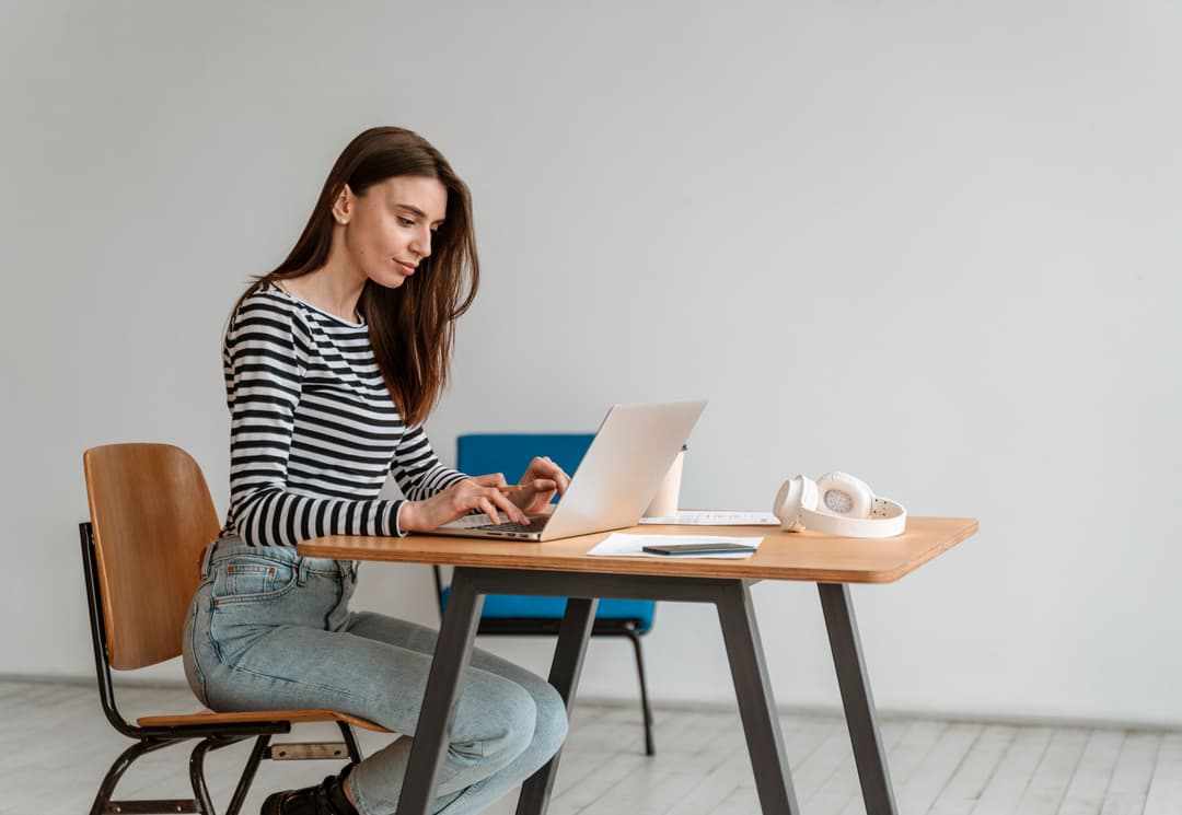 Person working on laptop